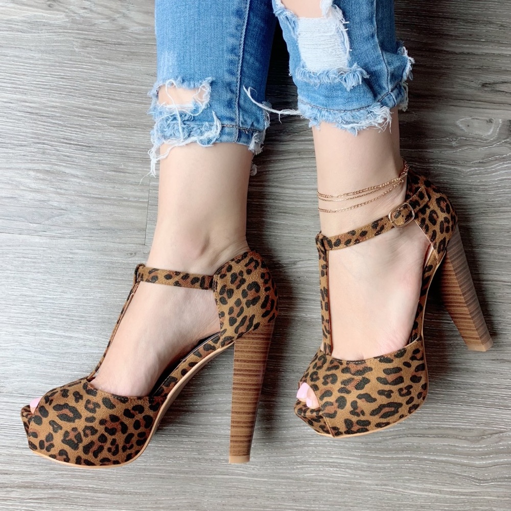 Leopard Chunky Heel